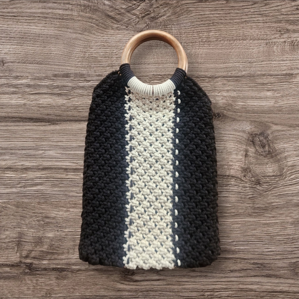 RARE! Laude The Label Vintage Macrame Handbag - Picture 6 of 7